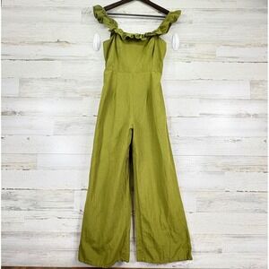 Olive Green Ruffle Jumpsuit